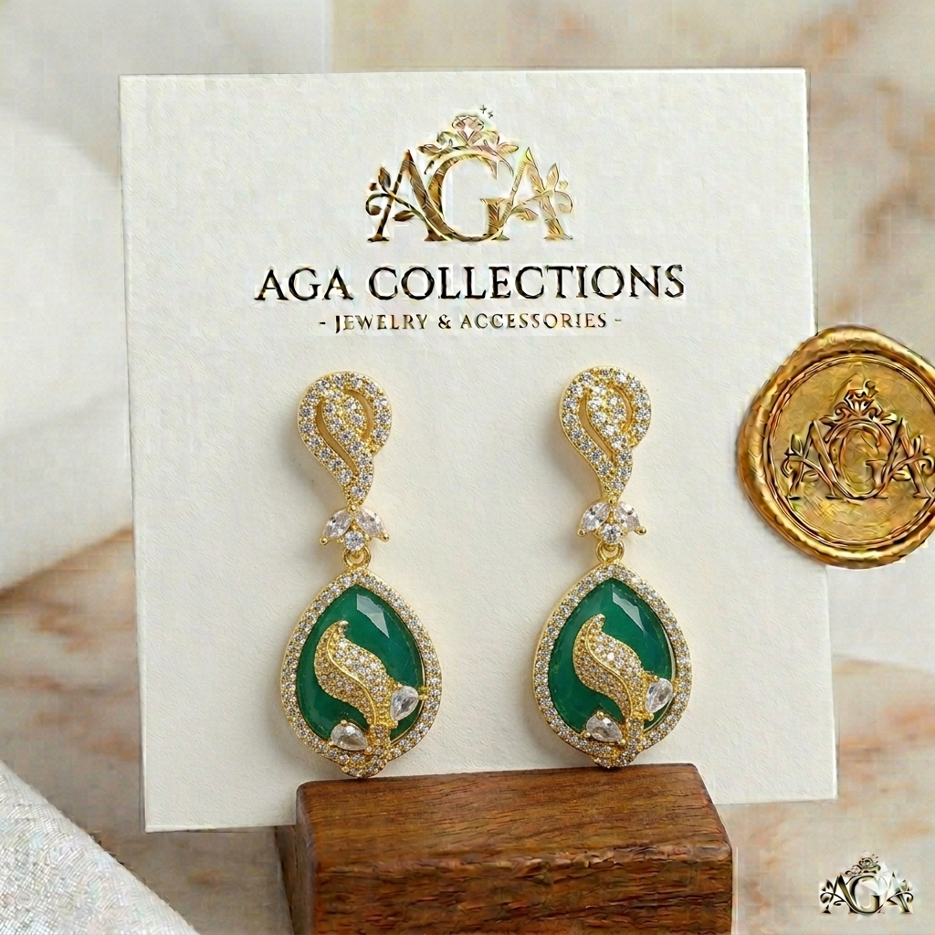 Silver Stone Drop Earrings