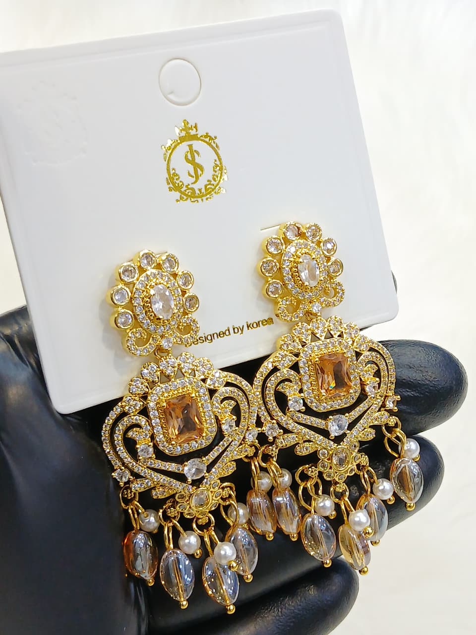 Silver Leaf Jhumka Earrings
