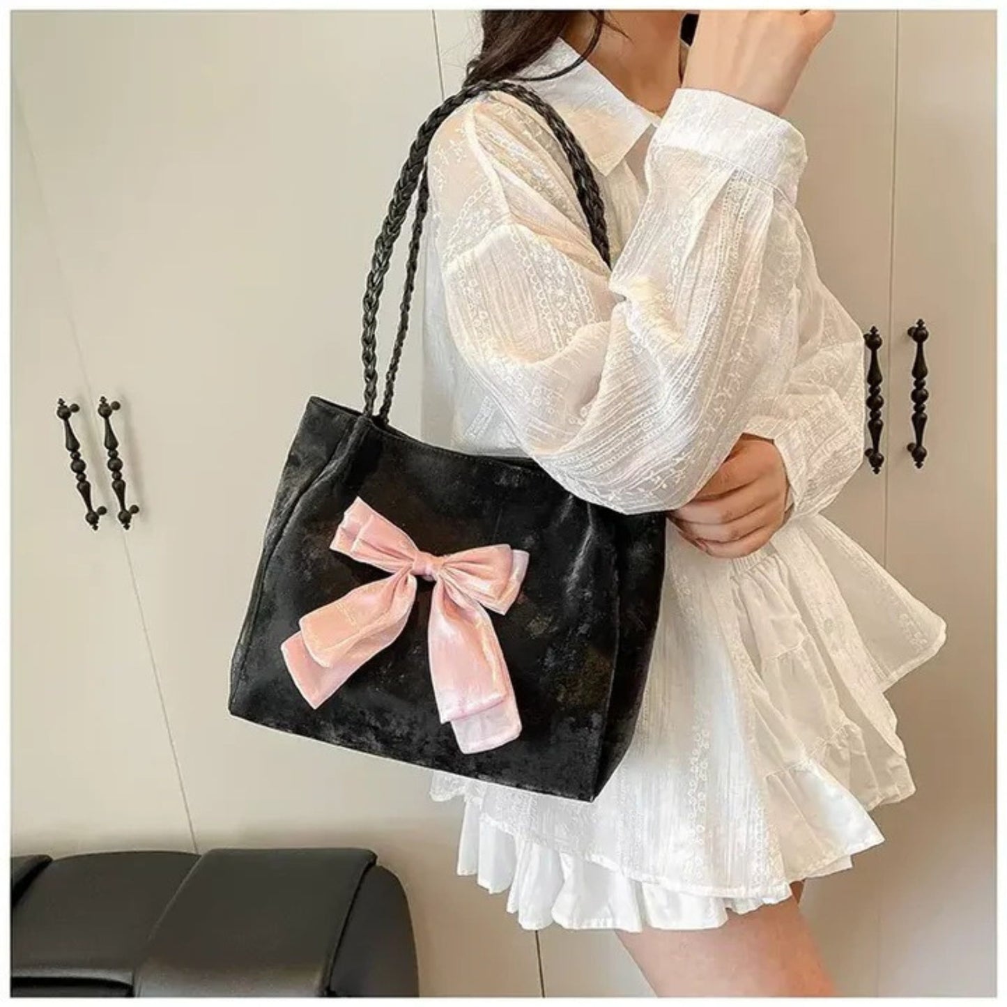 Structured Satchel Handbag