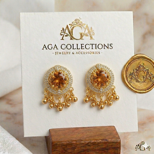 Women's Earing Gold Tops Design